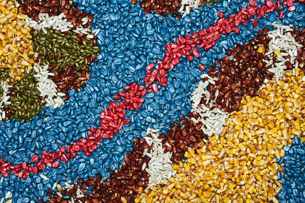 Multi-colored background of corn maize seed — Stock Photo, Image