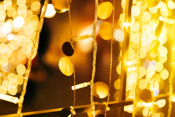 Navidad y Año Nuevo calle luz decoración bokeh — Foto de Stock