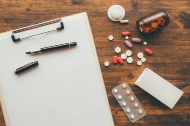 Tıp doktoru Ofis Masası havai görünümü