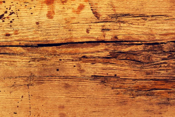 Rough old rustic wooden plank background with cracks — Stock Photo, Image
