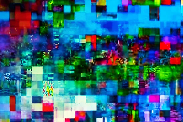 Digital Tv glitch på TV-skärm — Stockfoto