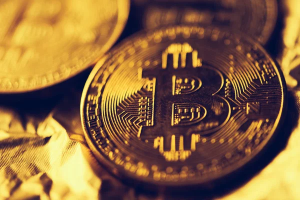 Criptomoeda bitcoin — Fotografia de Stock