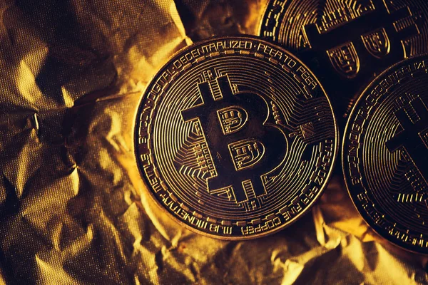 Criptomoeda bitcoin — Fotografia de Stock