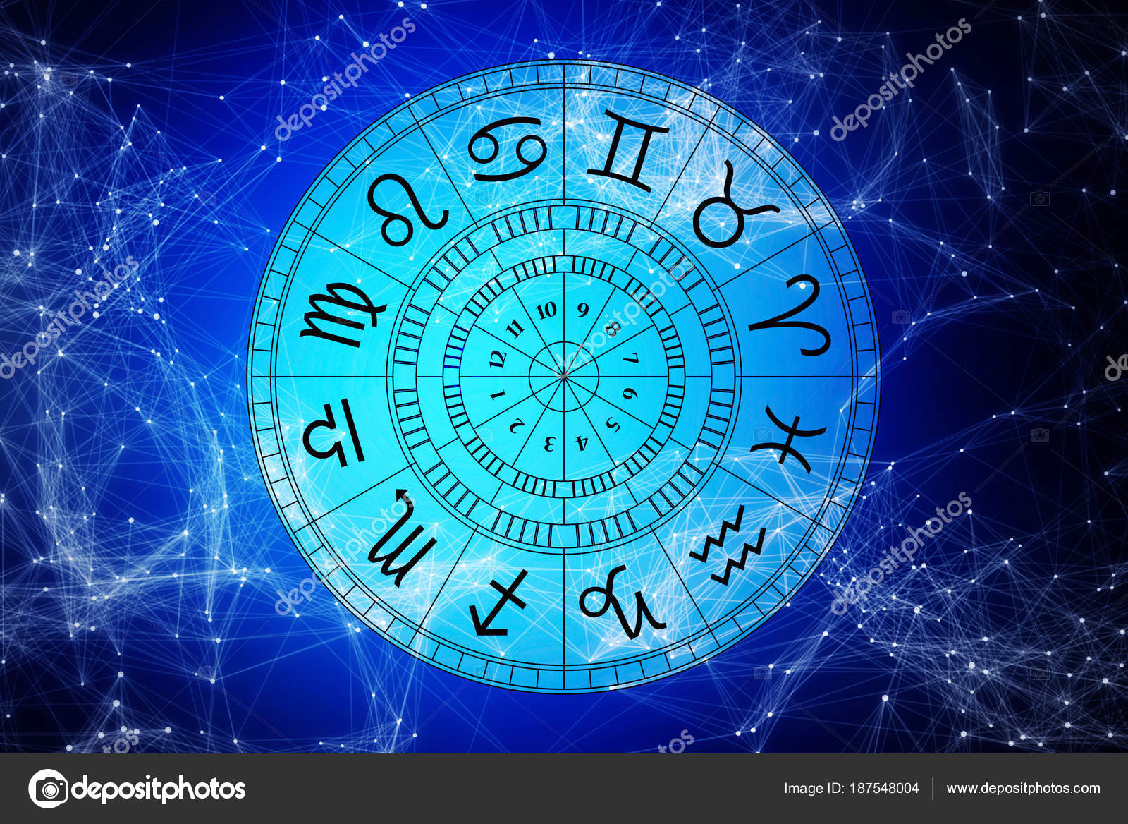 Zodiac astrology signs for horoscope Stock Photo by ©stevanovicigor