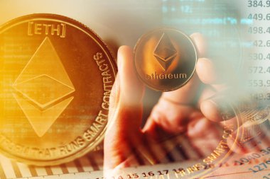 Ethereum cryptocurrency araştırma kavramsal görüntü