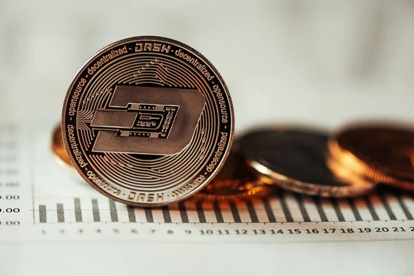 Dash pièce crypto-monnaie — Photo