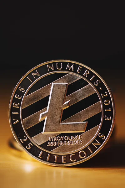 Litecoin cryptocurrency coin — Stock Photo, Image