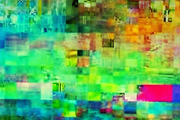 Digital TV glitch on television screen — Stock Photo, Image