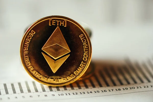 Ethereum kryptowaluta monet — Zdjęcie stockowe