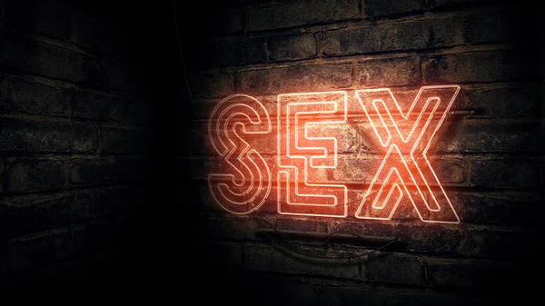 Seks neon tabela — Stok fotoğraf