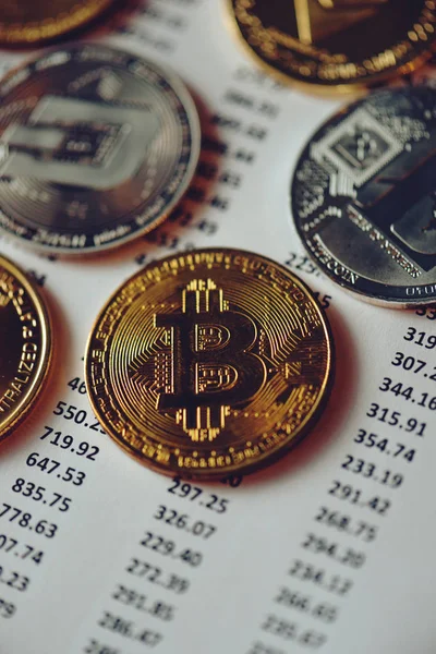 Bitcoin moneta criptovaluta — Foto Stock