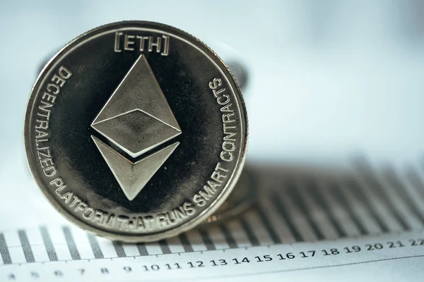 Ethereum cryptocurrency монети — стокове фото