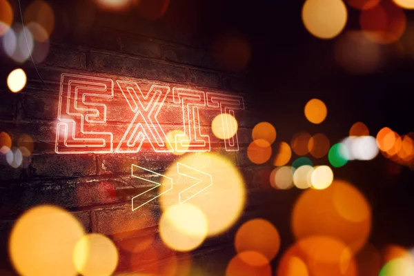 Exit Neon sign — Stock Photo, Image