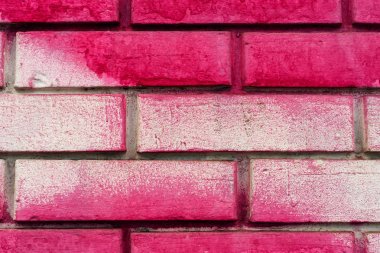 Pembe boyalı tuğla duvar doku
