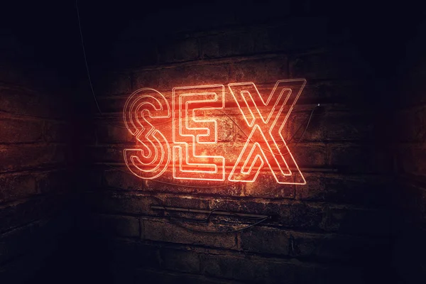 Sexo neon sinal — Fotografia de Stock