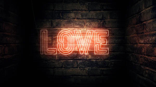Aşk Neon tabela — Stok fotoğraf