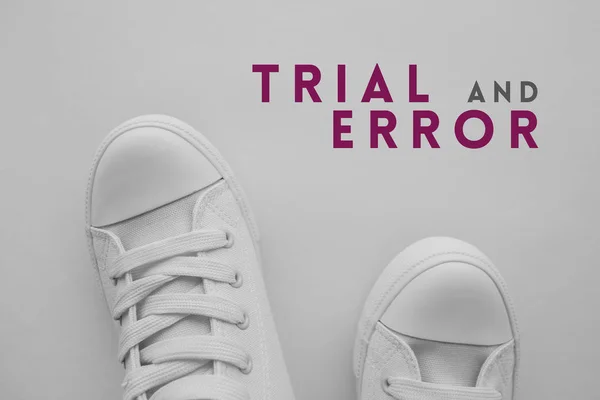 Trial and error problem solving concept — Stock Photo, Image