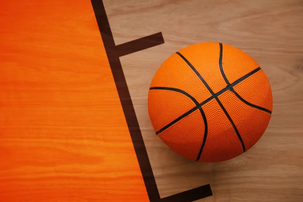 Basketbal bal op Hof verdieping — Stockfoto