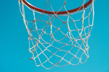 Basketbol çember ile net, soyut minimalist görüntü seçici odak ile