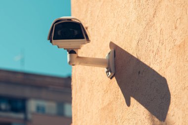 Özel mülkiyet koruma güvenlik kamerası ev dış duvara monte