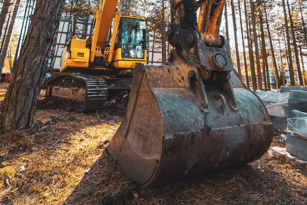 Excavator dredge construction machinery — Stock Photo, Image