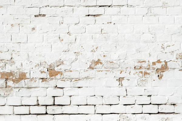 Fundo da parede de tijolo branco rústico — Fotografia de Stock
