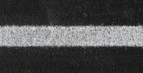 White line asphalt road marking, top view — Stock Photo, Image