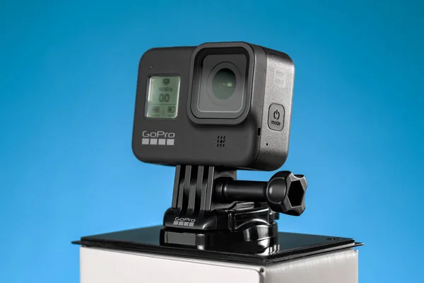 Novi Sad Szerbia Február 2020 Gopro Hero Black Action Camera — Stock Fotó