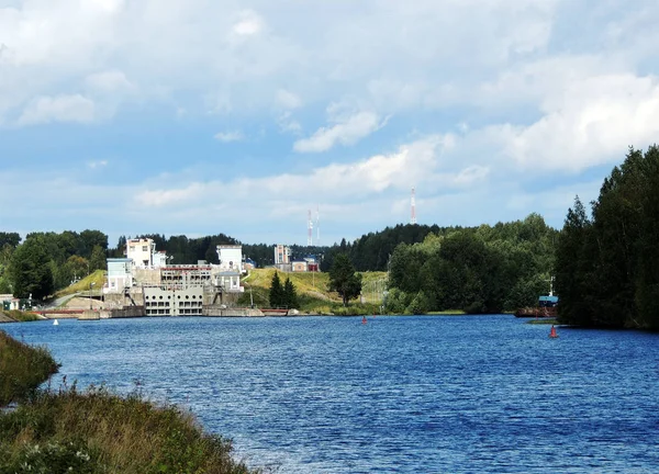 白海-波罗的海运河, 三号门头沟波韦涅茨, 卡累利阿 — 图库照片