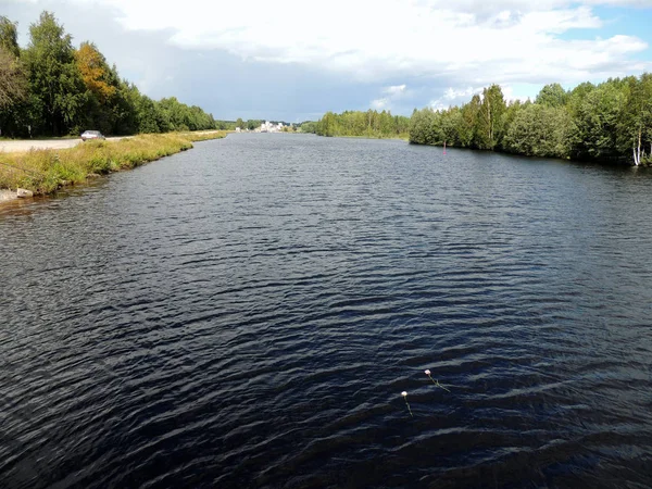 Беломорско-Балтийский канал, ворота номер три. Повенец, Карелия — стоковое фото