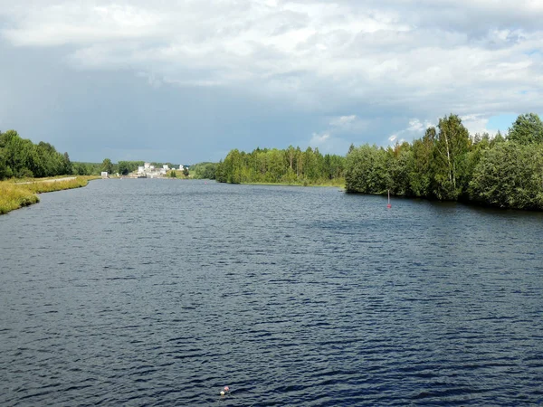 Weißer Meer-Ostsee-Kanal, Tor Nummer drei. povenez, karelien — Stockfoto