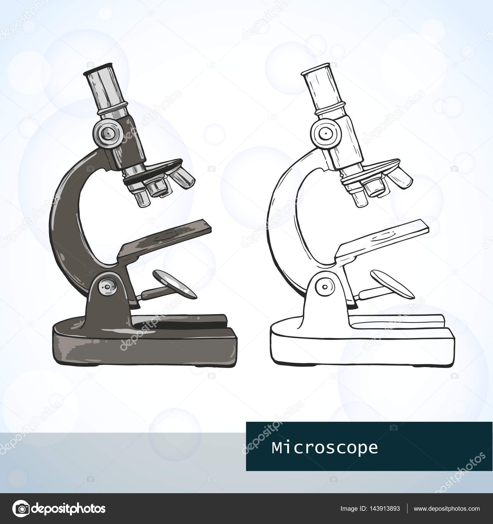 Dibujo Microscopio Optico Estudiar