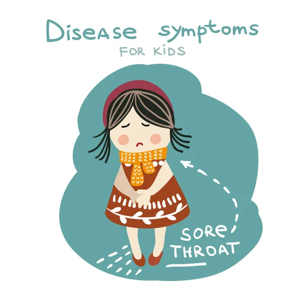 Παιδικά συμπτώματα της νόσου σε σκανδιναβικό στυλ — Διανυσματικό Αρχείο
