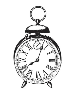 Eski vintage kroki zil çalar saat