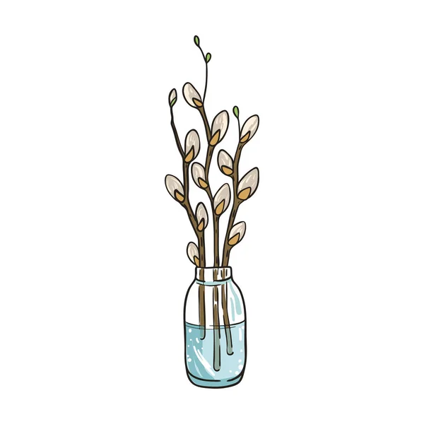 Willows in a jar — ストックベクタ