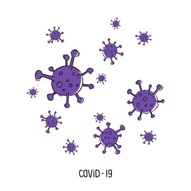 Örnek Coronavirus COVID-19. Vektör illüstrasyonu