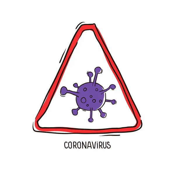 Έννοια Coronavirus Covid Εικονογράφηση Διανύσματος — Διανυσματικό Αρχείο