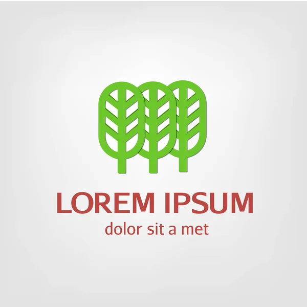 Logo's, emblemen bos, Park — Stockvector