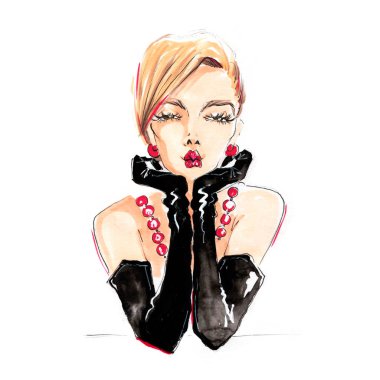 Güzel kız bir hava öpücük göndermek