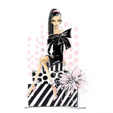 Hediyeler kızlarla kartlarla.