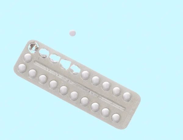 Birth control contraceptive pills pack. — Stock Photo, Image