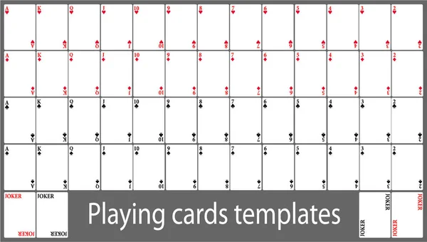 Playing cards template set — Stock Vector