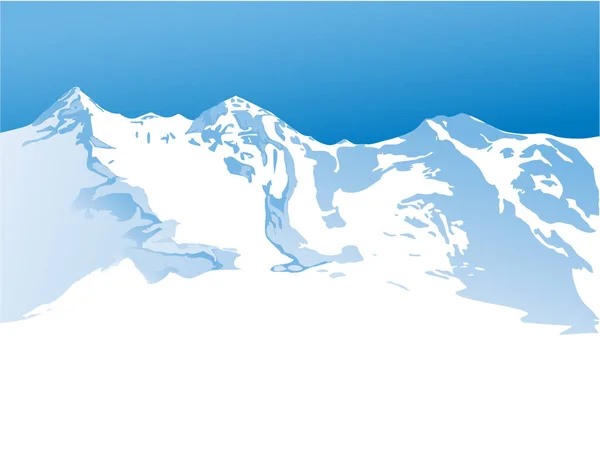 Winter mountains landscape — Stock Vector