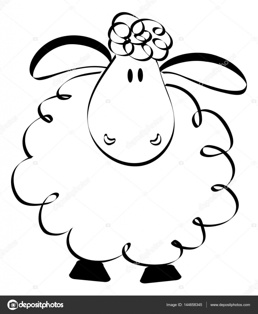 Drawings funny sheep Funny sheep drawing — Stock Vector © agnieszka