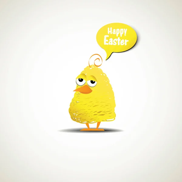 Pâques drôle de poulet — Image vectorielle