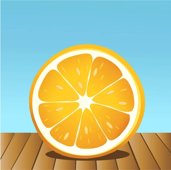 Fruta naranja de verano — Vector de stock