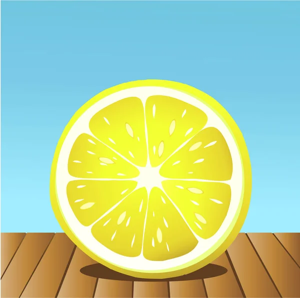Fruta limón de verano — Vector de stock