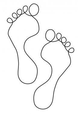 Ayakları bir çizgi çizme