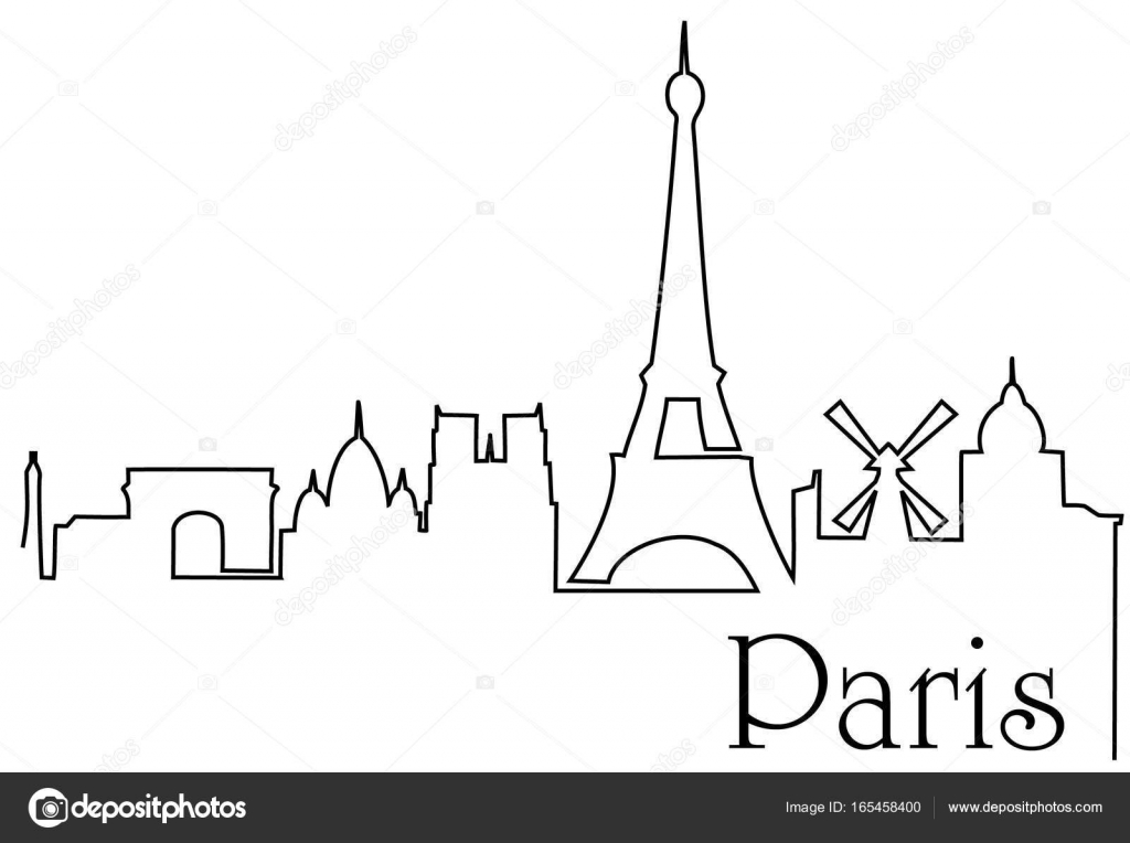 Paris City One Line Drawing Background Stock Vector Image By C Agnieszka 165458400 Paris City One Line Drawing Background Stock Vector Image By C Agnieszka 165458400