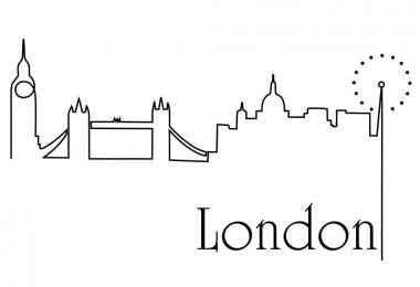 Londra şehir bir çizim için arka plan